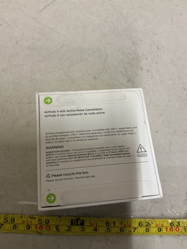 Photo 1 of Apple AirPods 4 Wireless Earbuds, Bluetooth Headphones, with Active Noise Cancellation, Adaptive Audio, Transparency Mode, Personalized Spatial Audio, USB-C Charging Case, Wireless Charging, H2 Chip