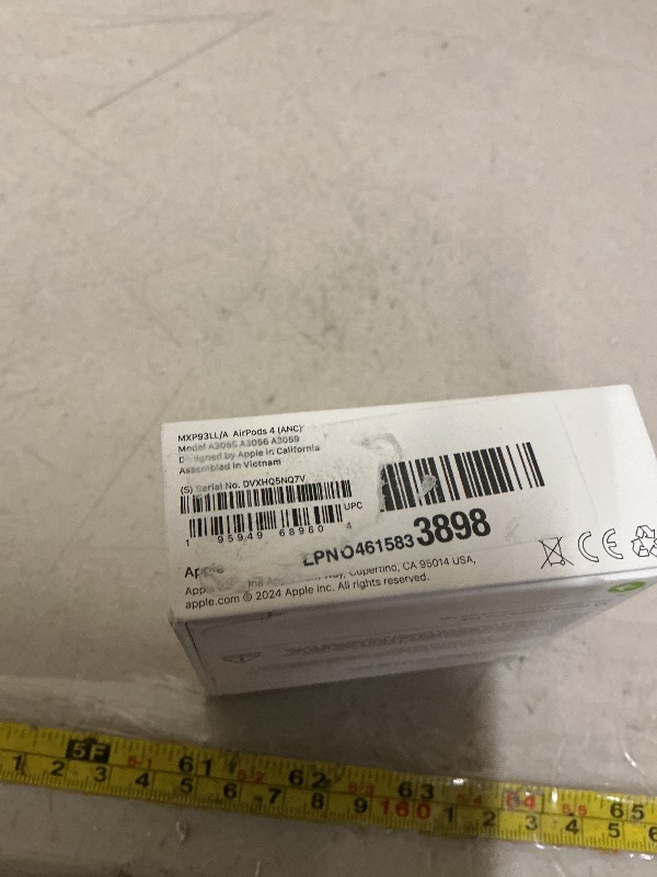 Photo 1 of Apple AirPods 4 Wireless Earbuds, Bluetooth Headphones, with Active Noise Cancellation, Adaptive Audio, Transparency Mode, Personalized Spatial Audio, USB-C Charging Case, Wireless Charging, H2 Chip