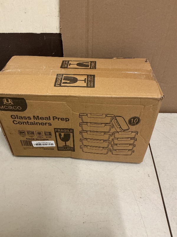 Photo 1 of [10-Pack] Glass Meal Prep Containers with Lids, MCIRCO Food Storage Containers with Snap Locking Lids, Airtight Lunch Containers, Microwave, Oven, Freezer and Dishwasher