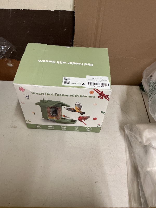 Photo 1 of Smart Bird Feeder with Camera Solar Powered, AI Birds Species Identification, 2.5K HD Video Bird House with Camera for Outside, Weatherproof Design Ideal Gifts for Valentine's Day, Bird Lovers, Green