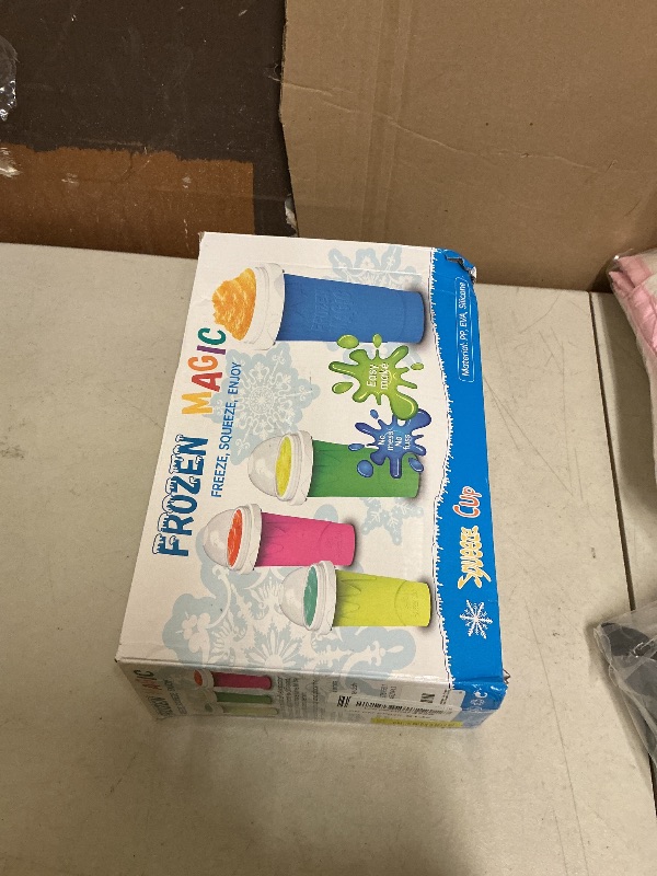 Photo 1 of 3 Pack Magic Squeeze Slushy Cups, DIY Frozen Slushie Maker Cup, Portable Smoothies Cups for Making Juice Shake Yogurt Ice Cream, Reusable Cooling Cup for Family and Friends