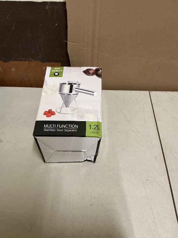 Photo 1 of 40oz Pancake Batter Dispenser with Stand, Funnel Cake & Cupcake Pancake Dispenser for Batter, Multi-Caliber Nozzles for Waffles, Crepes & Icing – Includes 4 Nozzles, Whisk & Brush