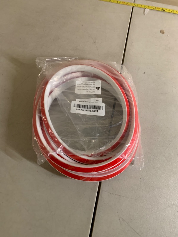 Photo 1 of 120Inch Flexible Quarter Round Molding Trim, White Self Adhesive Wall Trim Mini Peel and Stick Rubber Trim Molding for Floor, Bathroom, Kitchen, Countertop, 120" L x 0.5" W x 0.5" H