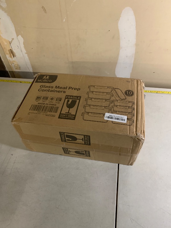 Photo 1 of [10-Pack] Glass Meal Prep Containers with Lids, MCIRCO Food Storage Containers with Snap Locking Lids, Airtight Lunch Containers, Microwave, Oven, Freezer and Dishwasher