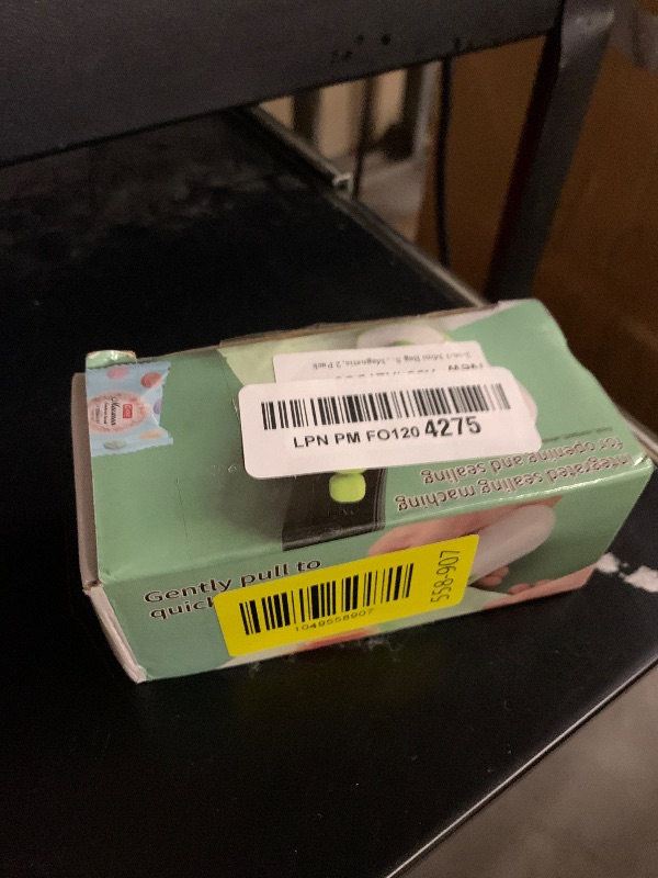 Photo 1 of 2-in-1 Mini Bag Sealer with Cutter, Rechargeable Handheld Food Sealer, Crocodile Design Portable Sealing Machine for Kitchen, Magnetic, 2 Pack