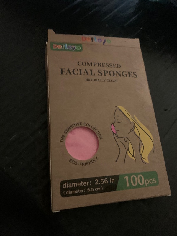Photo 1 of 100-Count Compressed Facial Sponges, Natural Cellulose Face Sponges for Cleansing, Exfoliating, Washing face, Makeup Removal, and Spa Use - Travel Skincare Essentials for women