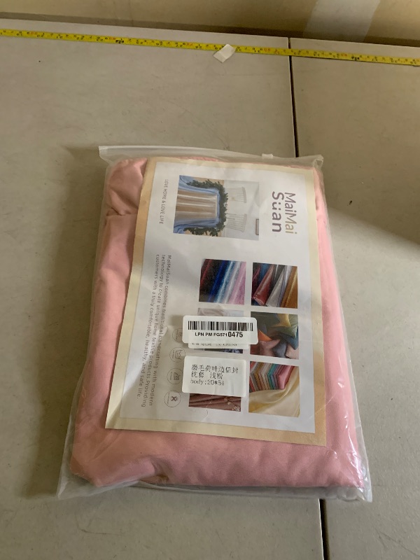 Photo 1 of 1 Piece Body Pillowcase 20''x54'', Microfiber Pink Ruffle Pillowcases, Soft Breathable and Non Shrinking Envelope Long Pillow Cover