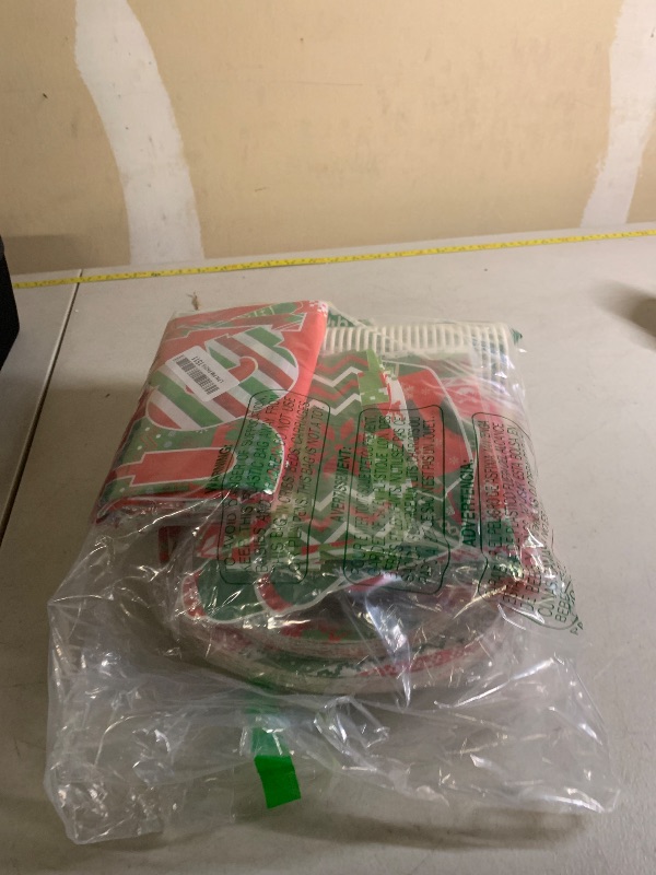 Photo 1 of 172 Christmas Ugly Sweater Decorations Xmas Disposable Dinnerware Set Party Supplies with Includes Paper Plates Cups Napkins Knifes Forks Spoons Tablecloths It's About to Get Ugly Banner, Serves 24