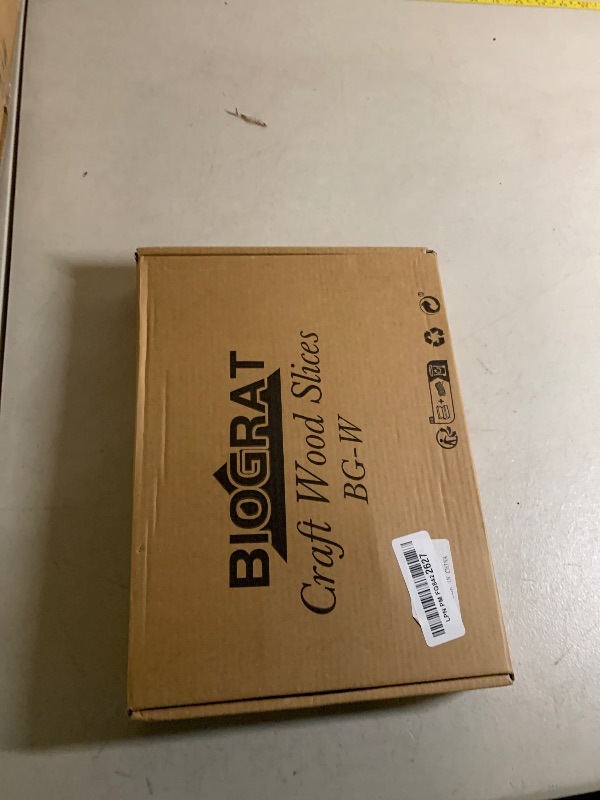 Photo 1 of 3 Inch Wood Slices Wooden Discs for Crafts with Holes,with 2 Ropes, 2.8-3.1 inches