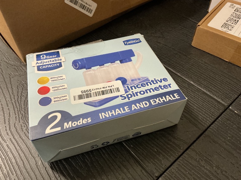 Photo 1 of Home Use Breathing Exercise Device for Lungs, Lung Exerciser Device with Adjustable Volume Measurement (300cc/sec - 1600cc/sec) - Inhalation and Exhalation Modes