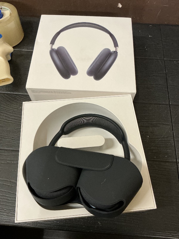 Photo 1 of Apple AirPods Max Wireless Over-Ear Headphones, Pro-Level Active Noise Cancellation, Transparency Mode, Personalized Spatial Audio, USB-C Charging, Bluetooth Headphones for iPhone - Midnight