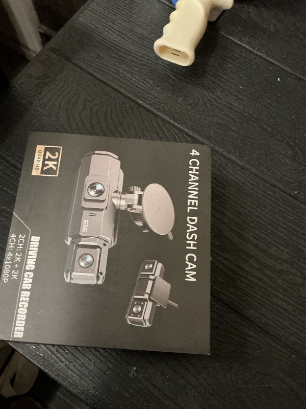 Photo 1 of 360° 2K Dash Cam Front and Rear Inside,4 Channel 3inch IPS Touchscreen 2K Dash Cam Front and 3x1080P Rear Inside Left Right,24/7 Recording Built-in WiFi,Loop Recording,G-Sensor,64G TF