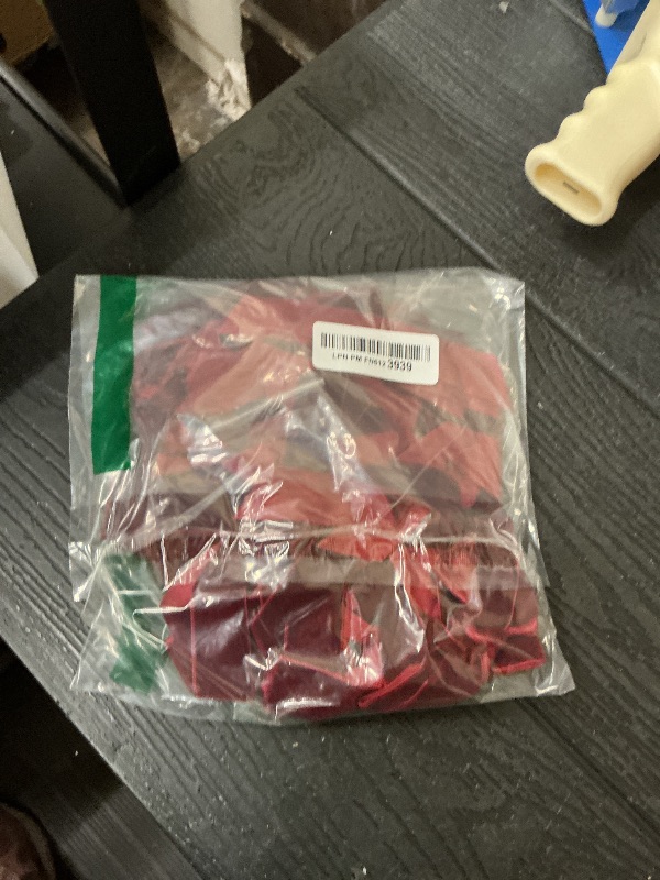 Photo 1 of 12Pcs Burgundy Velvet Ribbon Bows Christmas Tree Decorations,5in x 10in Xmas Ornaments for Tree Home Party Front Door Wreath Garland Holiday Decor