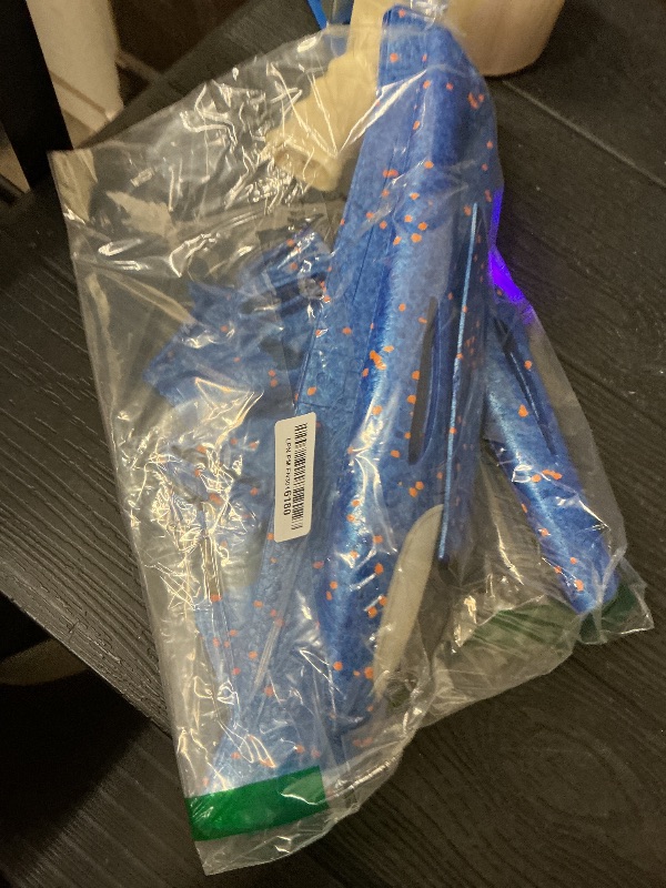 Photo 1 of 2 Pack LED Light Airplane,17.5" Large Throwing 2 Flight Mode Glider Plane,Flying Toy for Kids,Gifts for 3 4 5 6 7 8 9 Years Old Boy,Outdoor Sport Toys Birthday Party Favors Foam Airplane