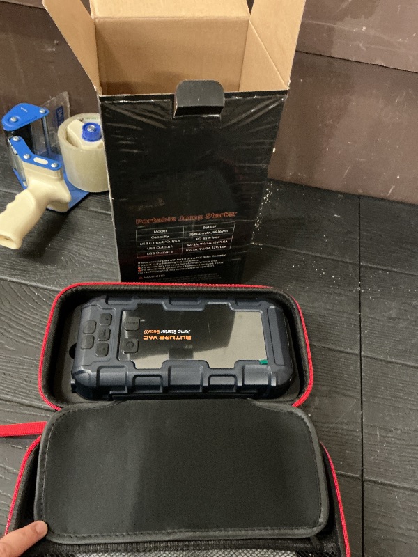 Photo 1 of Portable 10-in-1 Car Battery Jump Starter with Air Compressor 8000A 160PSI 45W Charger, Jump Starter Jump Box (All Gas 14L Diesel), Car Battery Jumper Starter Portable Jumper Cables, Gloves, Lights