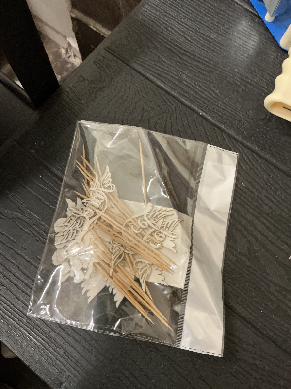 Photo 1 of 24PCS Glittery Angel Cupcake Toppers, Cupid's Arrow Themed Dessert Decor, God Bless, Baby Girl Happy Birthday Party Decoration Supplies