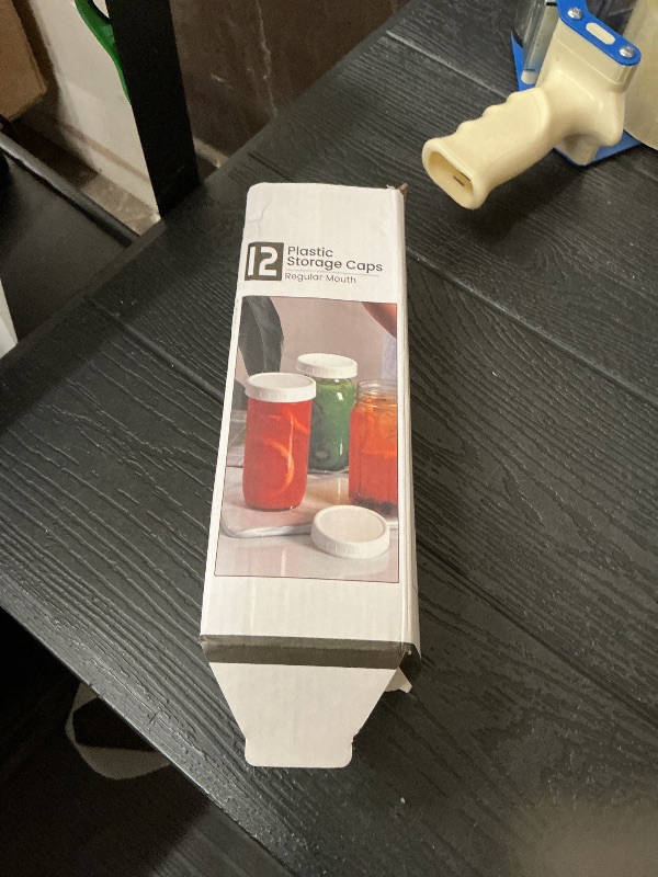 Photo 1 of 12 Pack REGULAR MOUTH Mason Jar Lids for Compatible with Ball, Kerr Regualr Mouth Jars - Plastic Storage Caps for Mason Jars, Canning Jars - Leakproof, Dishwasher Safe & Food Grade - White