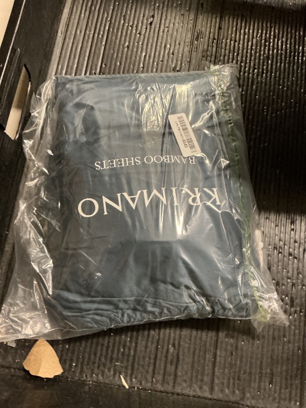 Photo 1 of KRIMANO Twin Size Sheet Set, Bamboo Sheets for Bed Set 3pcs, 100% Organic Viscose Derived from Bamboo, Hotel Luxury Silky & Cooling for Hot Sleepers, Deep Pocket Up to 17", Navy Blue