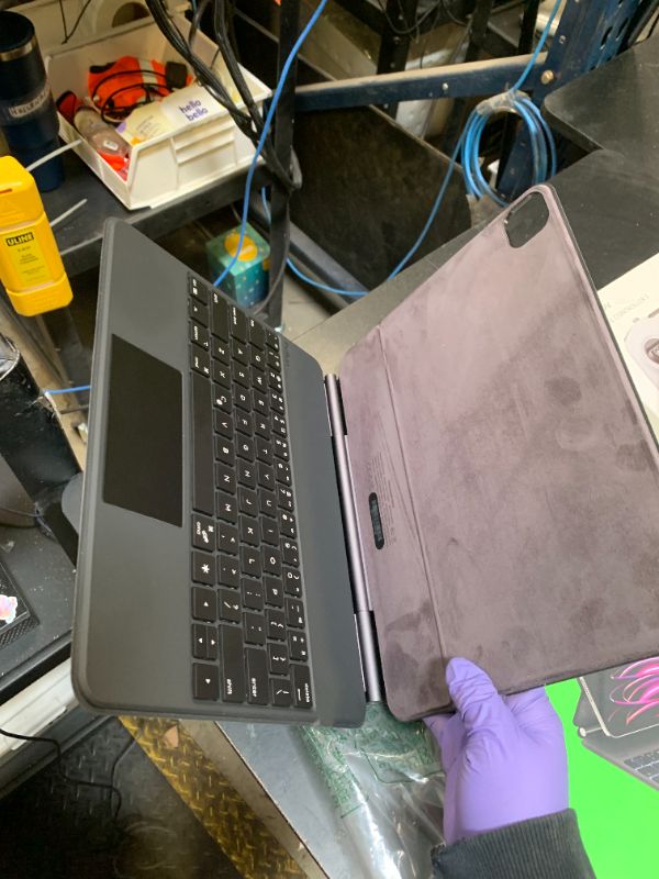 Photo 2 of Belkin Pro Keyboard Case w/Magnetic Stand, Backlit Bluetooth Keyboard, Multi-Gesture Controls, Magnetic Apple Pencil Storage Compatibility, & Multimedia Keys for iPad Pro 13" (M4/M5) - Black