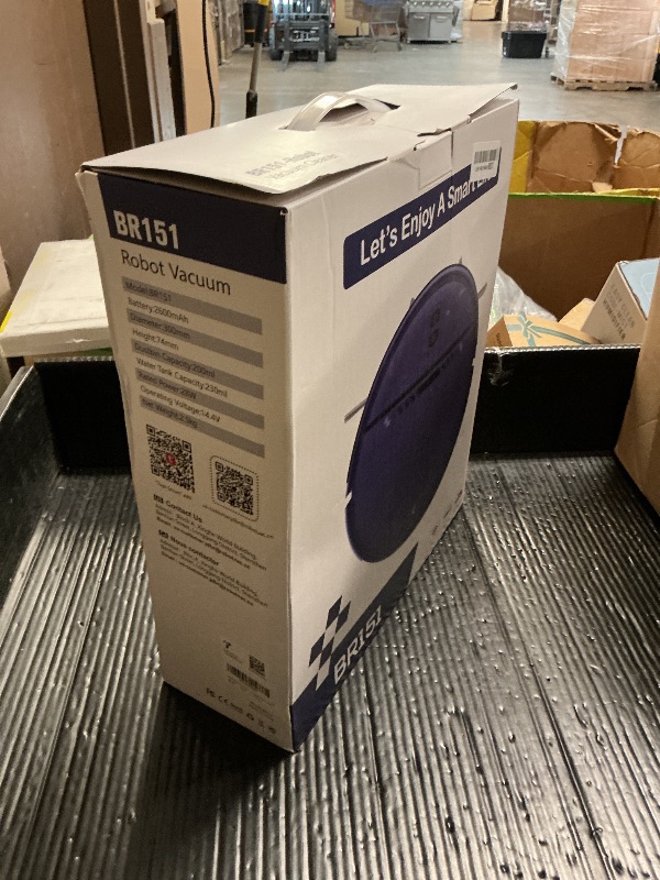 Photo 1 of Robot Vacuum and Mop Combo, 2-in-1 Mopping Robot Vacuum Cleaner with 2300Pa Suction, 2.87'' Slim Design, Wi-Fi/App/Voice Control, 3D Obstacle Avoidance&Self-Charging for Hard Floors, Carpets, Pet Hair