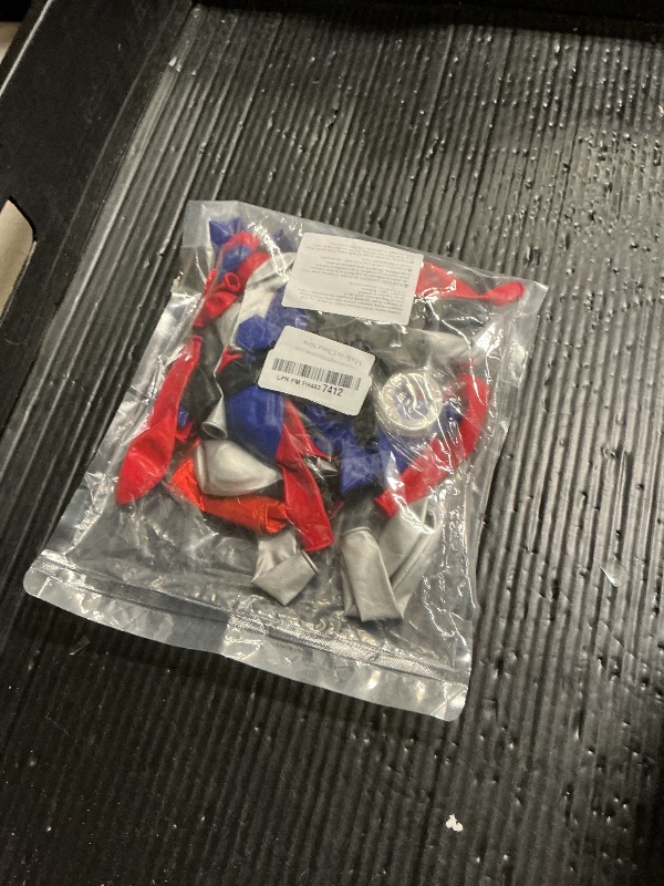 Photo 1 of 132PCS Black Red and Blue Balloons Arch Garland Kit, Spider Theme Balloon Arch for man with Balloons for Baby Shower Spider Theme Birthday Party Decorations