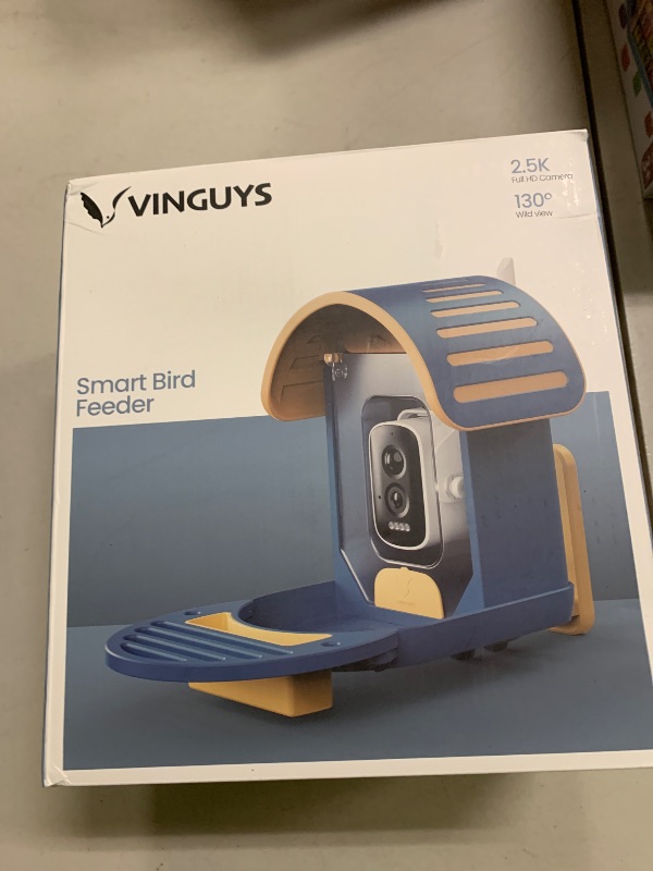 Photo 1 of Smart Bird Feeder with Camera, 2.5K UHD Bird Feeder Camera Solar Powered, Sensitive AI Identification, Instant Alerts Capture Video, IP66 Waterproof for Outdoor, Ideal Gift, Blue