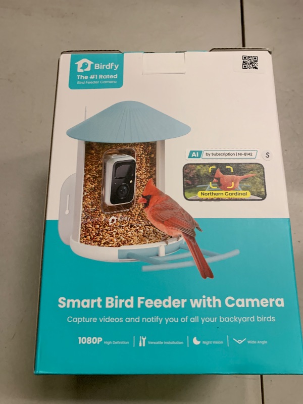 Photo 1 of NETVUE by Birdfy Smart Bird Feeder with Camera Solar Power, Smart AI Birdwatching Camera, Auto Capture & Notify, Clear Day & Color Night Video & Pictures, Ideal Gift for Lover