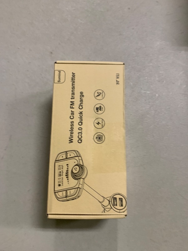 Photo 1 of (Upgraded Version) Bluetooth FM Transmitter, Sumind Wireless Radio Adapter Hands-Free Car Kit with 1.7 Inch Display, QC3.0 and Smart 2.4A Dual USB Ports, AUX Input/Output, TF Card Mp3 Player