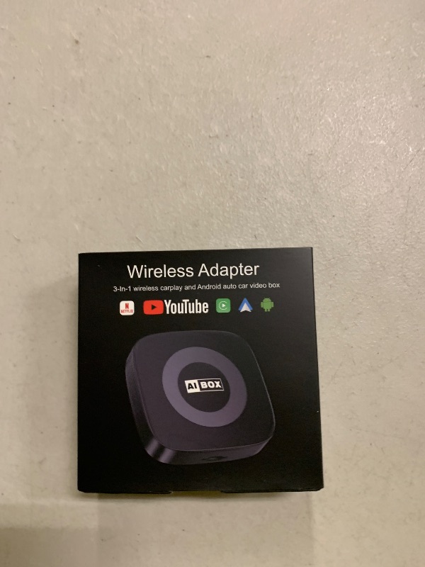 Photo 1 of WhyBox Wireless Carplay Adapter with Net/Flix/YouTube Ai Box for iPhone & Android Auto Supports TF Card Plug & Play Car Play Video Entertainment Box Fits for OEM Wired CarPlay Cars