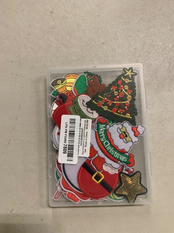 Photo 1 of 36pcs Christmas Iron on Patches Embroidered Sew Applique Repair Patch for Craft, Clothing, Decoration and DIY Christmas Gifts