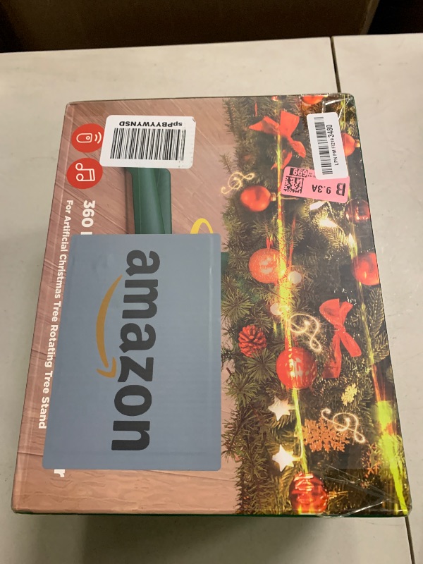 Photo 1 of ?Patent Pending? Musical Rotating Christmas Tree Stand, UL Certified Up to 9ft 120 lb Artificial Christmas Tree with Speaker, Spinning Stand with Remote, Fit for 1.25-2" in Tree Poles - 800W