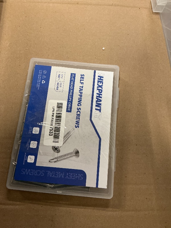 Photo 1 of #8 x 2 (100 Pack) Flat Head Phillips Drive Sheet Metal Screws, Stainless Steel 410 Self Drilling Screws,Countersun Head Fast Self-Tapping Screws for Metal, Plastic, Wood