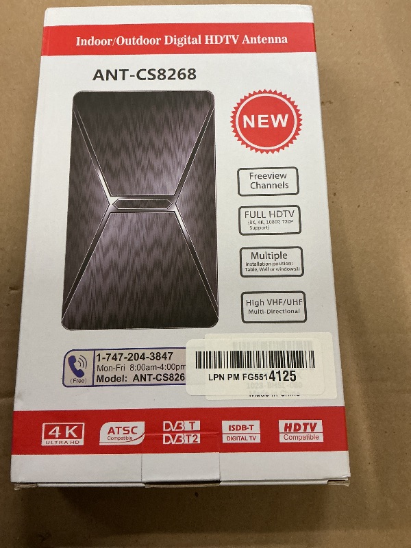Photo 1 of 2026 Upgraded Indoor TV Antenna, 3200+ Miles Range HD Digital Antenna for Smart TV, Strongest with Amplified Signal Booster Supports 4K 8K 1080p All TVs- 38FT Coaxial Cable for Local Channels