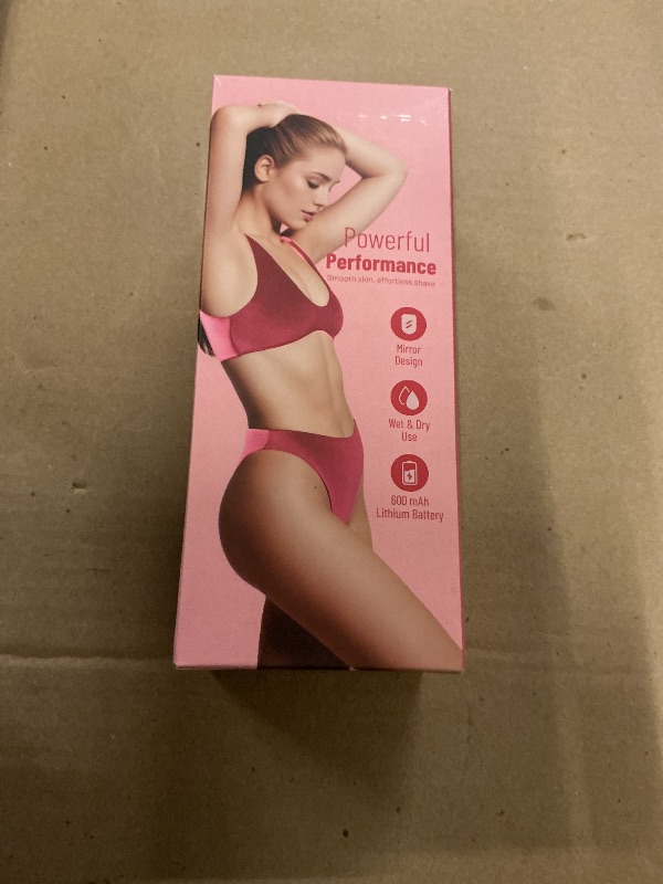 Photo 1 of LGTGH Bikini Trimmer for Women with Mirror & LED Light, Ceramic Blades & Travel Lock - Body Groomer IPX7 Waterproof Use for Legs/Arm/Underarm - Baby Pink