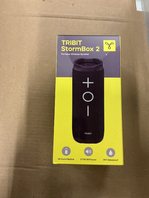 Photo 1 of Tribit StormBox 2 Bluetooth Speaker with 34W 360° Surround Sound, XBass Tech, 24H Playtime, IPX7 Waterproof, Bluetooth 5.3, TWS Pairing Portable Wireless Speaker for Outdoor