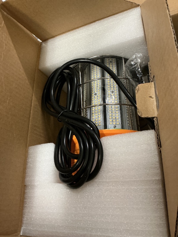 Photo 1 of 400W LED Temporary Work Light,Portable Hanging Construction Work Light,5000K 56000LM,with ON/Off Button & Hook Jobsite Lighting