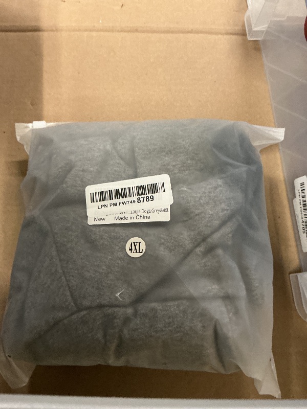 Photo 1 of 4XL Dog Sweaters for Large Dogs,Dog Hoodie,Cozy Fleece Interior Sweatshirt with Hood & Pocket,Leash Hole,Pet Clothes Sweater Hoodie for Large Dogs,Grey&4XL