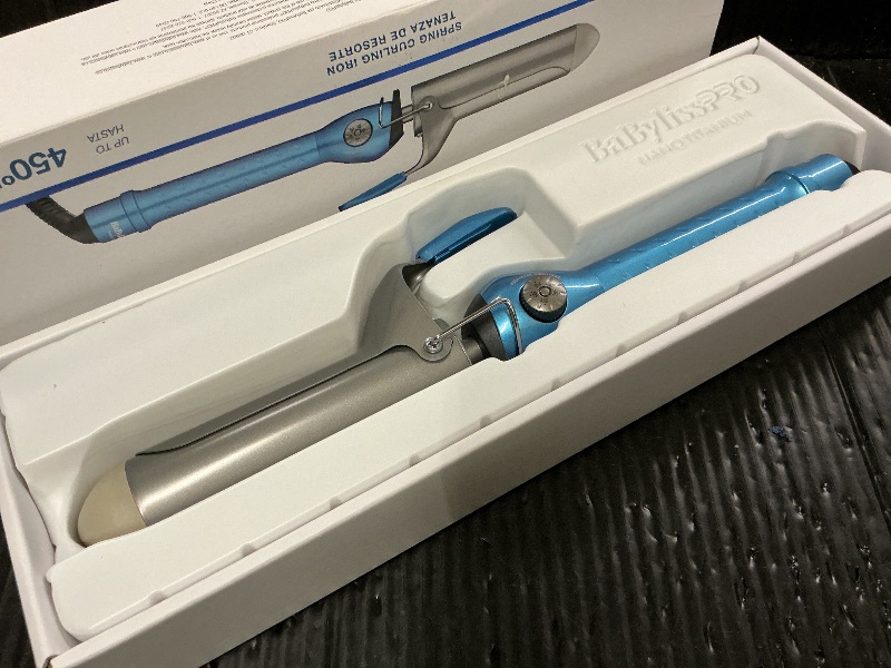 Photo 1 of Nano Titanium Spring Curling Iron, Professional Hair Wand, Tool for Stylists, Nano Titanium Technology for Big voluminous curls or Loose Waves