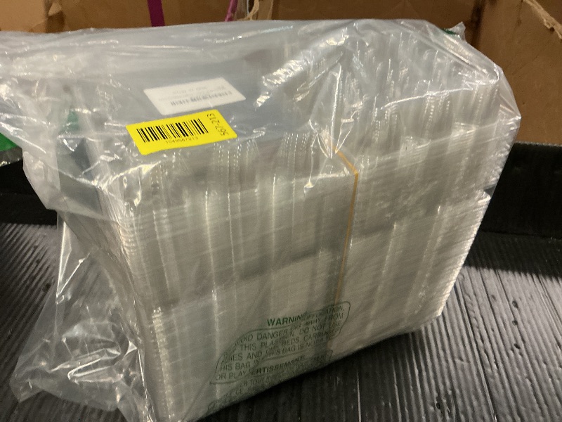 Photo 1 of 100 Pack Clear Plastic Egg Cartons, Reusable Stackable Egg Containers for Farm, Market & Fridge Storage, 3×4 Grid