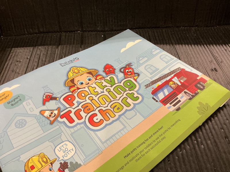 Photo 1 of Potty Training Chart with 35 Stickers, 3 Reminder Stickers and Crown for Toddlers Boys and Girls - Potty Training Rewards for Kids - Fireman