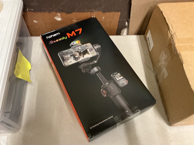 Photo 1 of Hohem iSteady M7 Gimbal Stabilizer for Smartphone, Magnetic AI Tracker Fill Light, Detachable Touchscreen Remote Controller, Built-in Extension Rod, 500g Payload Gimbal Stabilizer for iPhone Android