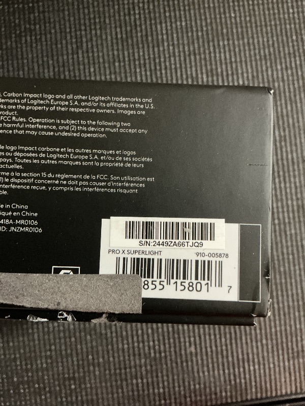 Photo 1 of Logitech G PRO X Superlight Wireless Gaming Mouse, Ultra-Lightweight, Hero 25K Sensor, 25,600 DPI, 5 Programmable Buttons, Long Battery Life, Compatible with PC/Mac - Black