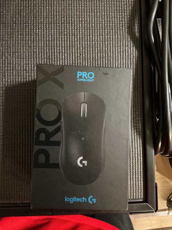 Photo 1 of Logitech G PRO X Superlight Wireless Gaming Mouse, Ultra-Lightweight, Hero 25K Sensor, 25,600 DPI, 5 Programmable Buttons, Long Battery Life, Compatible with PC/Mac - Black