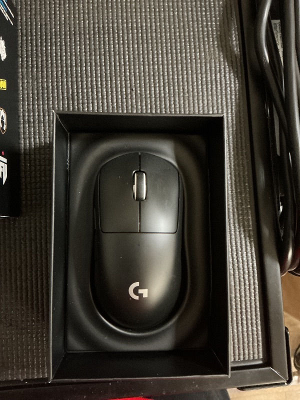 Photo 1 of Logitech G PRO X Superlight Wireless Gaming Mouse, Ultra-Lightweight, Hero 25K Sensor, 25,600 DPI, 5 Programmable Buttons, Long Battery Life, Compatible with PC/Mac - Black