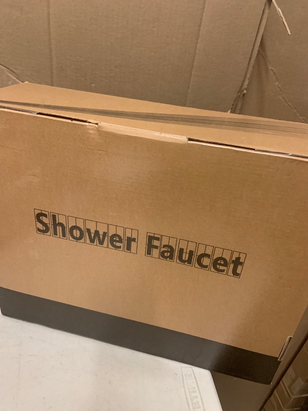 Photo 1 of ELLO&ALLO Shower Faucet Set Mixing Valve and Trim Kit, Rainfall Shower Head with Handheld Combo