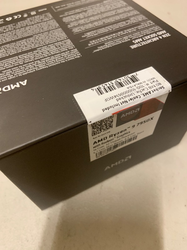 Photo 1 of AMD Ryzen 9 7950X 16-Core, 32-Thread Unlocked Desktop Processor