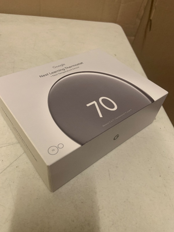 Photo 1 of Google Nest Learning Thermostat (4th gen) + Nest Temperature Sensor (2nd gen) - Silver