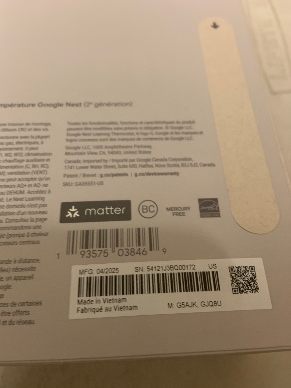 Photo 1 of Google Nest Learning Thermostat (4th gen) + Nest Temperature Sensor (2nd gen) - Silver