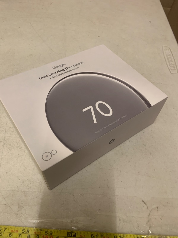 Photo 1 of Google Nest Learning Thermostat (4th gen) + Nest Temperature Sensor (2nd gen) - Silver