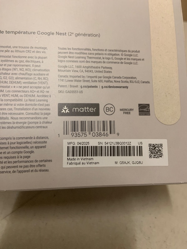 Photo 1 of Google Nest Learning Thermostat (4th gen) + Nest Temperature Sensor (2nd gen) - Silver